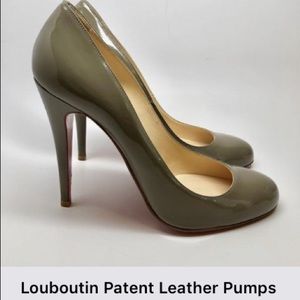 Christian Louboutin Grey Declic Taupe Ptnt Leather
